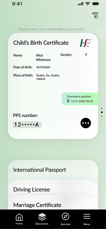 State-issued Birth Certificate providing an official record of a child's birth.